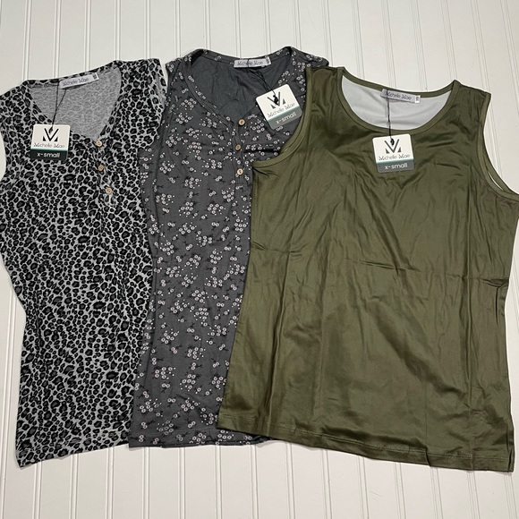 Michelle Mae Tops - NWT Lot of 3 Sleeveless Tank Tops XS